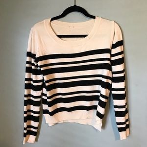Cream and Black striped sweater